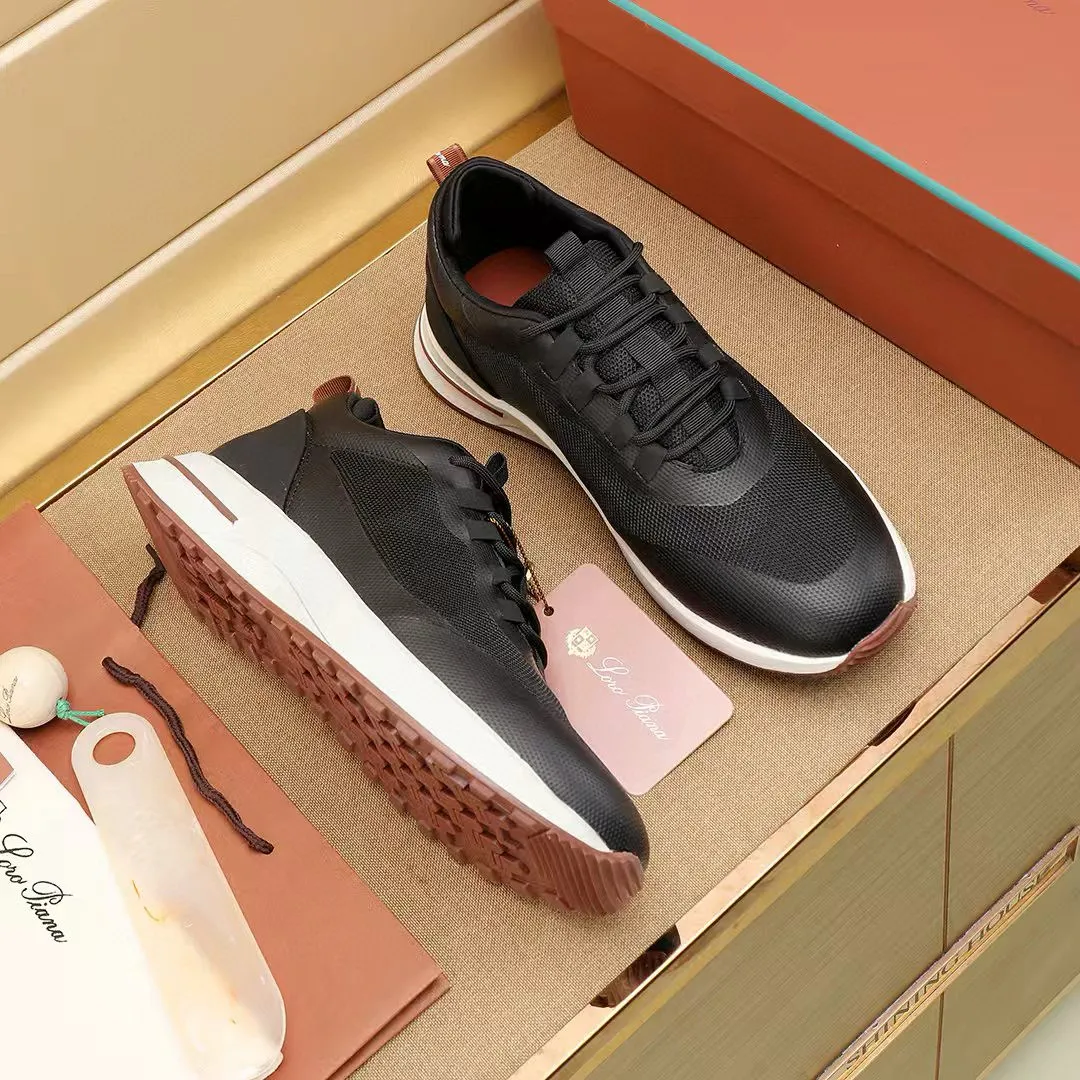 Factory price: 480💰Loro Piana niche classic jogging shoes, men's lace-up casual shoes and sneakers, high-quality lightweight and comfortable fabrics, suitable for outdoor leisure, the color scheme is young and energetic, and it looks great with sportswear or casual suits! Size: 38-44 (45. Customized)